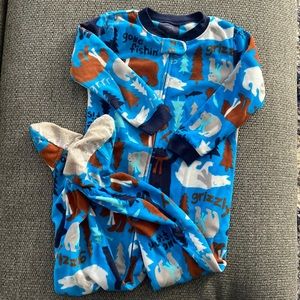 Carters fleece footie pajamas